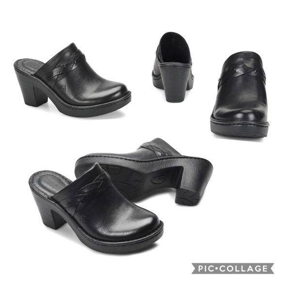 NWOT! BORN BLACK BUCKLE CLOG, 7 M/W - Picture 2 of 4